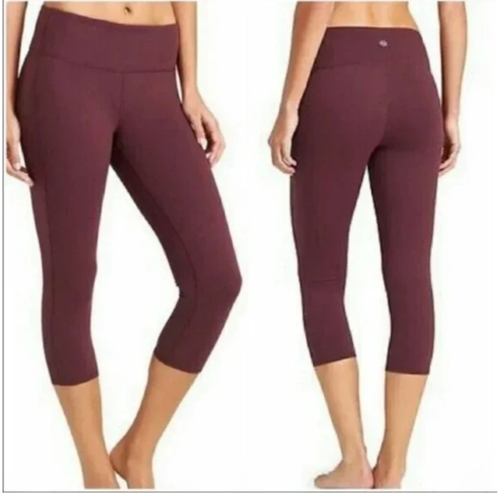 Athleta Maroon Interval Leggings size M